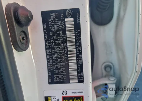 2022 Toyota Camry Night Shade z USA, uszkodzony, nr VIN 4T1S11AK9NU658486